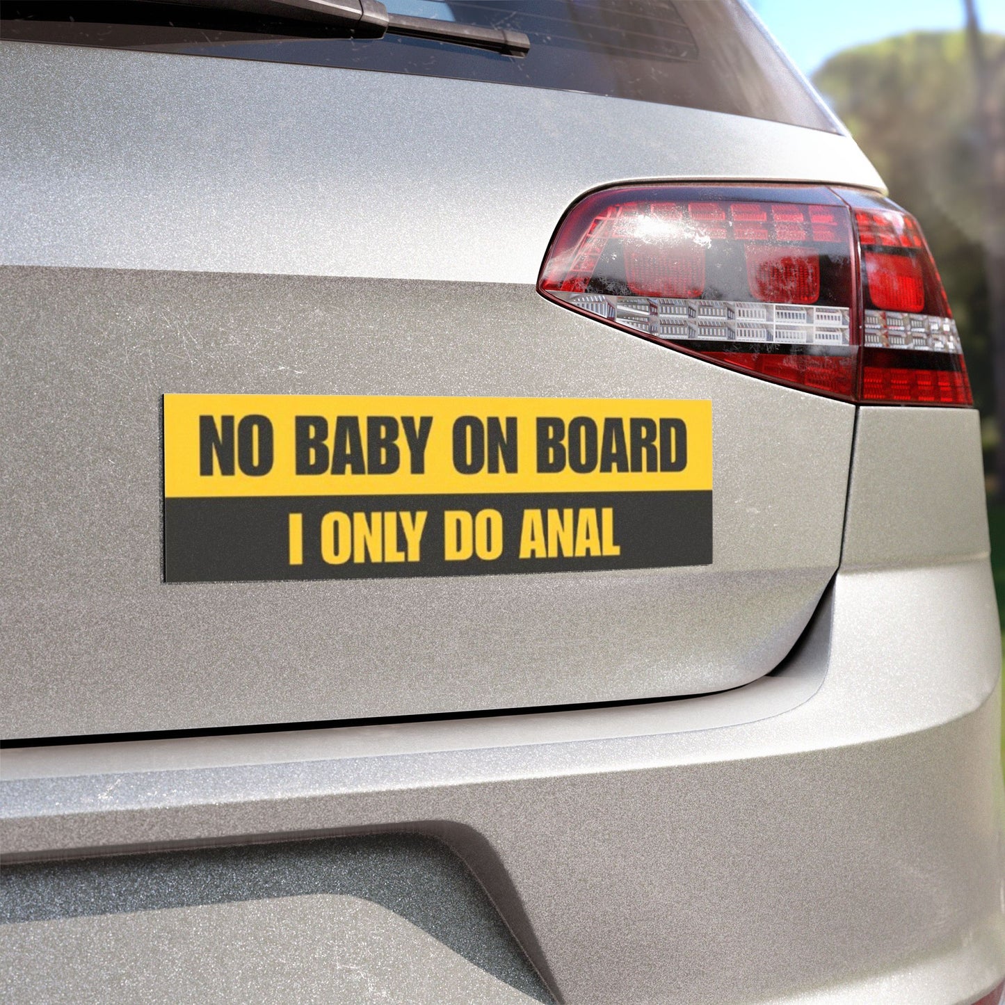 NO BABY ON BOARD CAR MAGNET