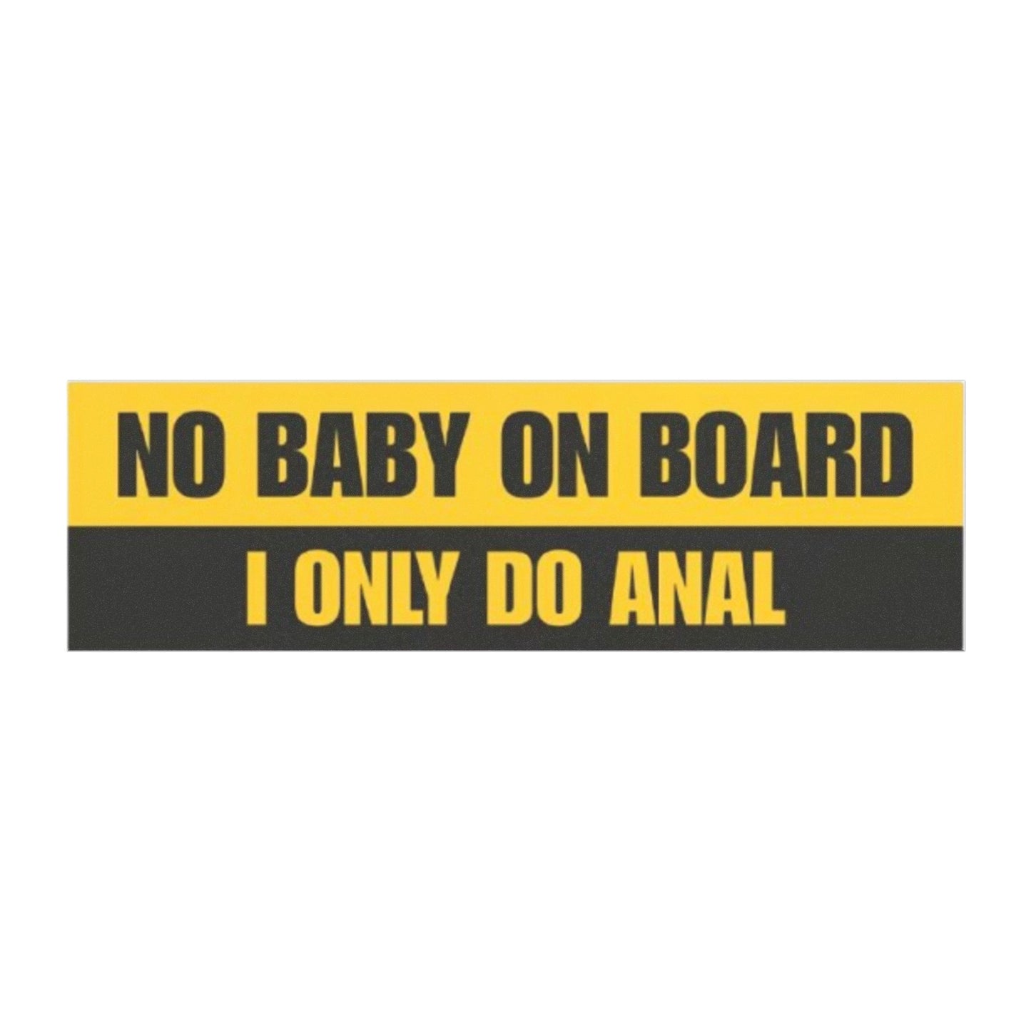 NO BABY ON BOARD CAR MAGNET