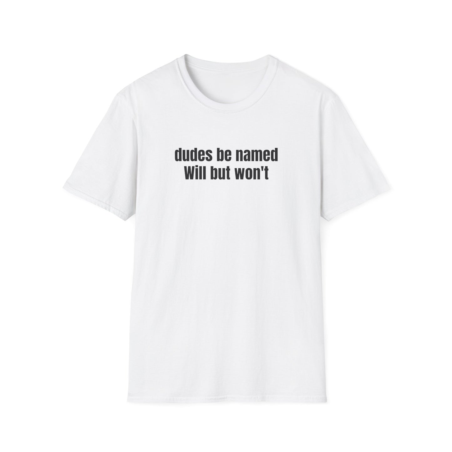 DUDES BE NAMED WILL BUT WON'T T-SHIRT