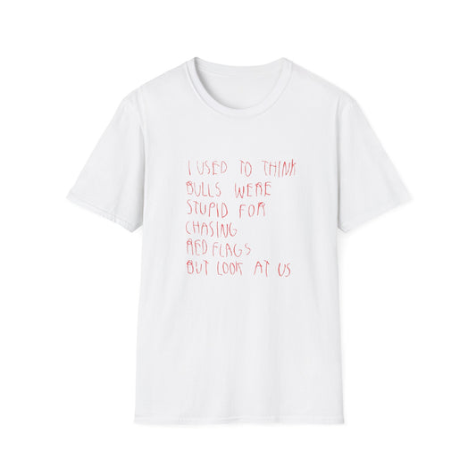 I USED TO THINK BULLS WERE STUPID FOR CHASING RED FLAGS T-SHIRT