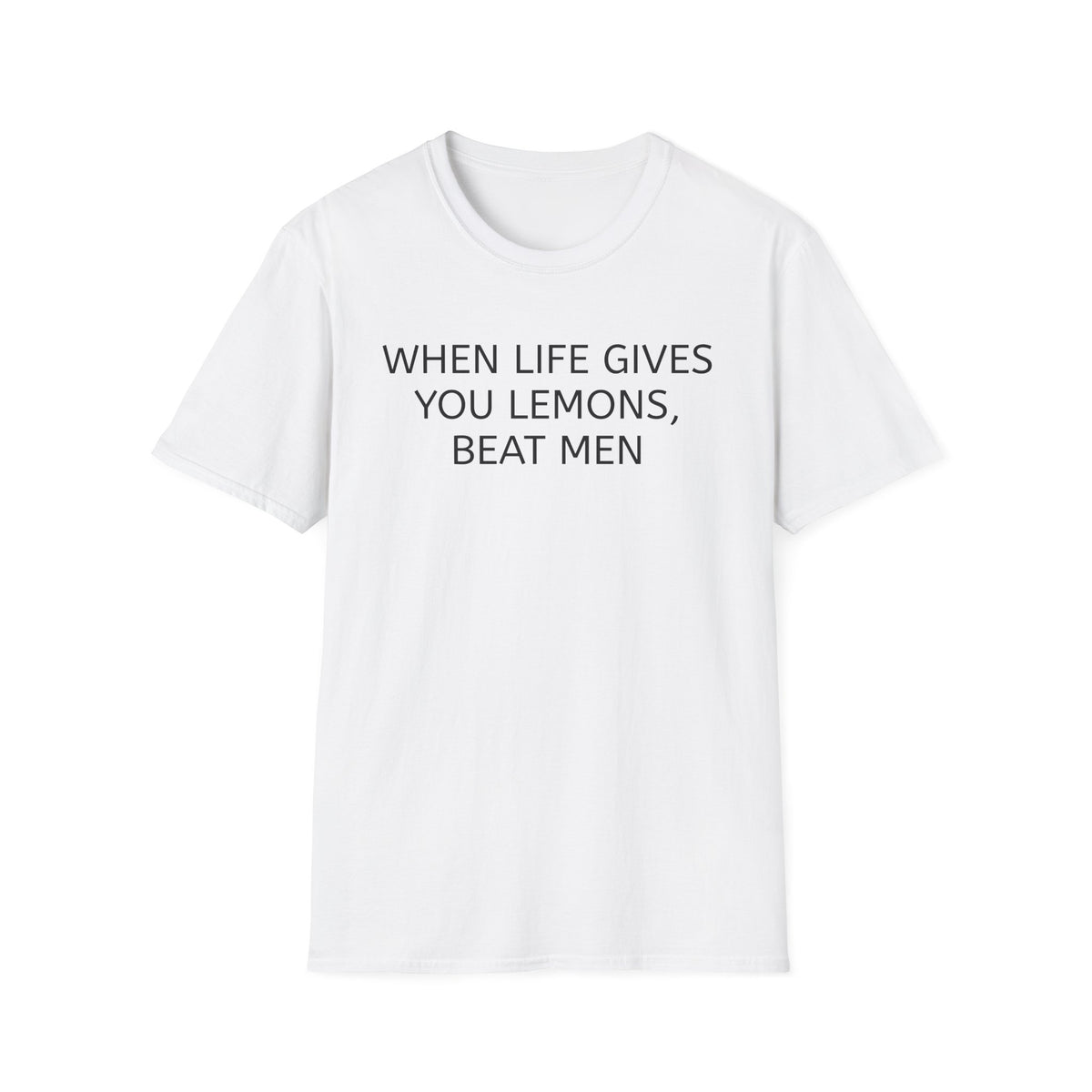 WHEN LIFE GIVES YOU LEMONS, BEAT MEN T-SHIRT