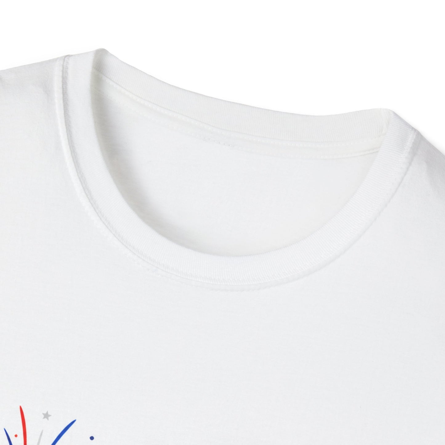 Fireworks Chest Graphic Funny 4th of July T-Shirt | Patriotic Women's Tee | Funny Independence Day Shirt